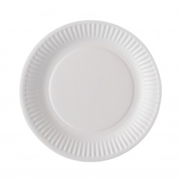 Assiette en carton blanc de 28cm par 20