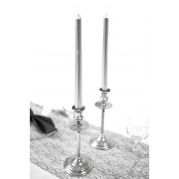 Bougie flamme chandelier Argent par 2