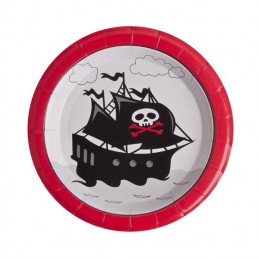 Assiette carton Pirate 23cm par 10