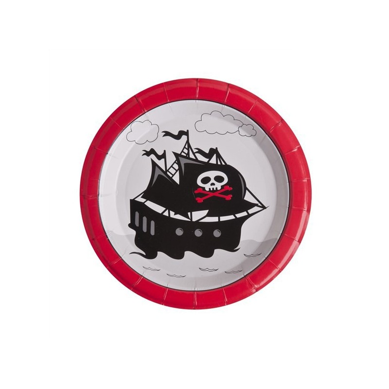 Assiette carton Pirate 23cm par 10