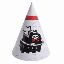 Chapeau d'anniveraire pirate par 6