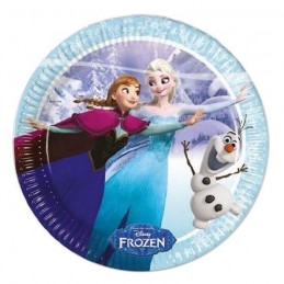 Assiette carton 23cm Reine des Neiges par 8