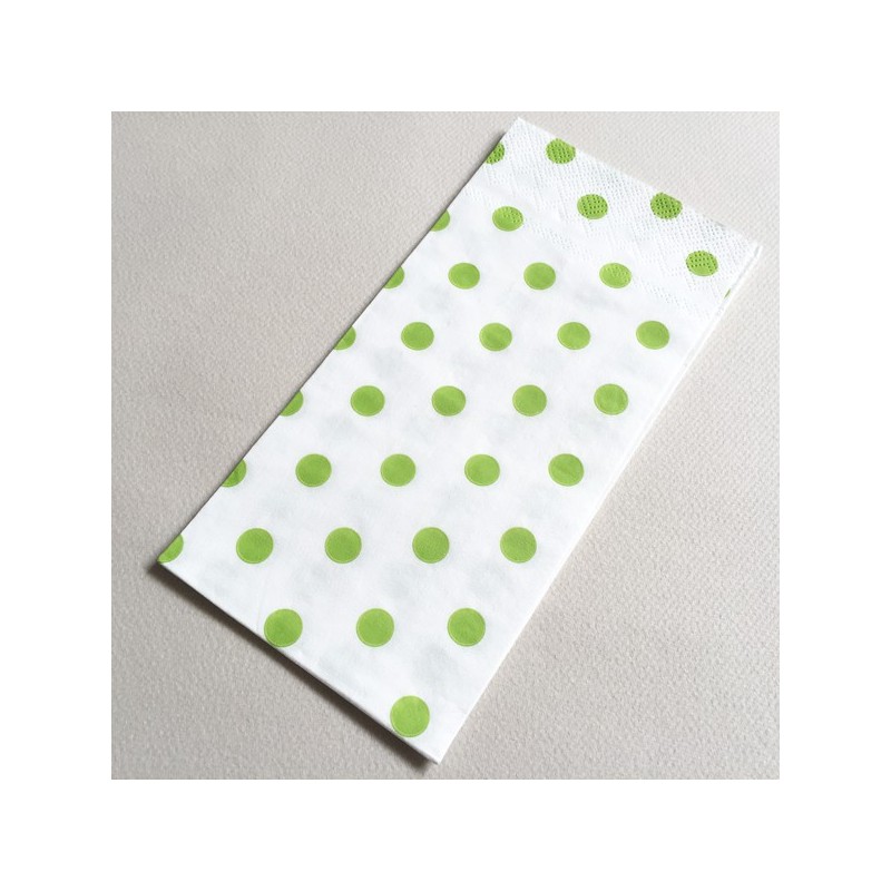 Serviette en papier à pois vert Serviette en papier à pois vert