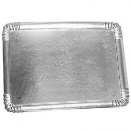 Plateau carton argent 34x45,5cm par 10