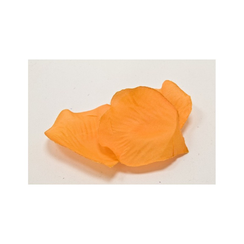 100 pétales de fleurs en tissu orange
