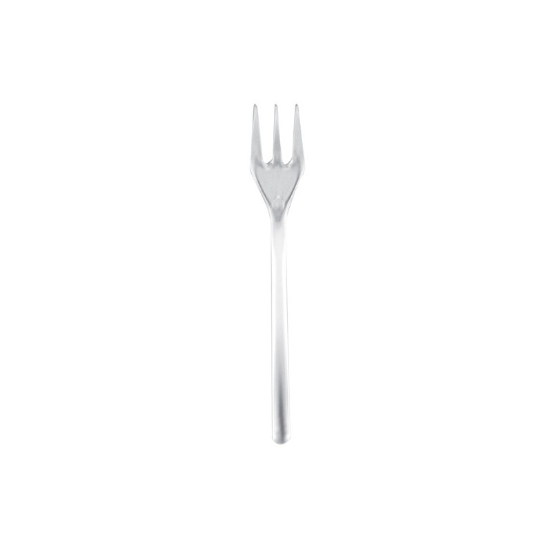 Mini fourchette plastique transparent par 50