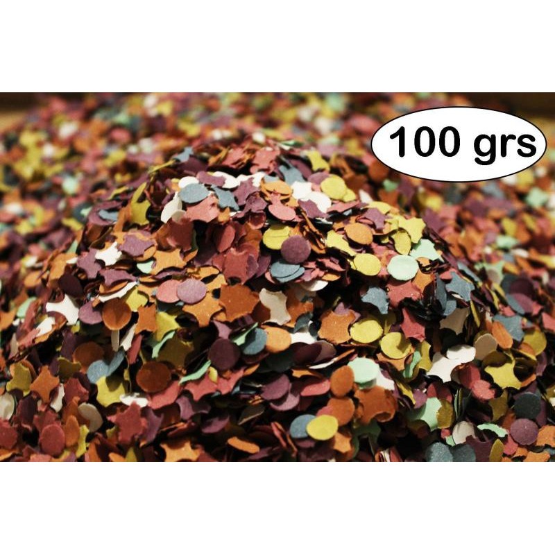 Sachet de confettis multicolores 100 grammes