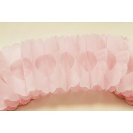 Guirlande papier zinnia de 4 mètres rose