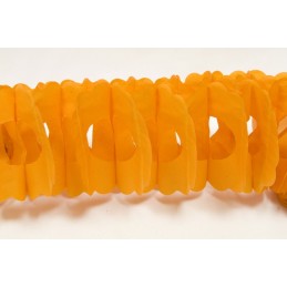 Guirlande papier zinnia de 4 mètres orange