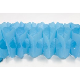 Guirlande papier zinnia de 4 mètres turquoise
