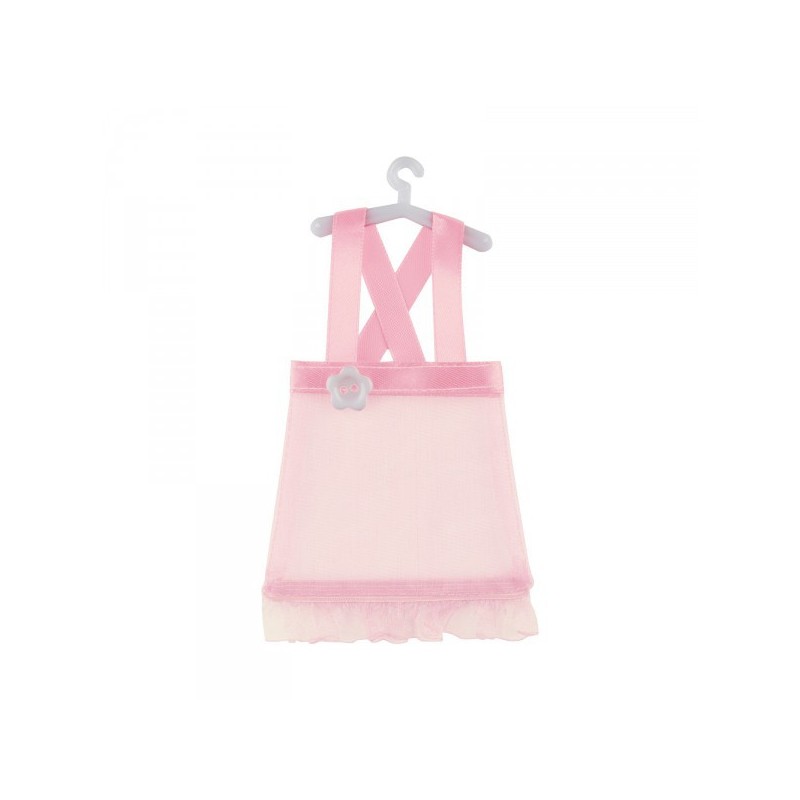 Contenant dragée Robe rose en organza par 5