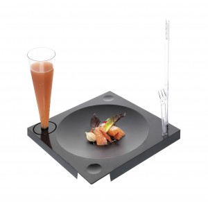 Assiette cocktail en plastique par 4