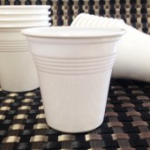 Gobelet à café plastique blanc 8cl par 50