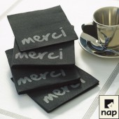 Serviette jetable cocktail  "merci"