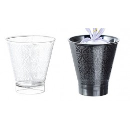 Verrine design baroque, disponible en colris noire ou cristal