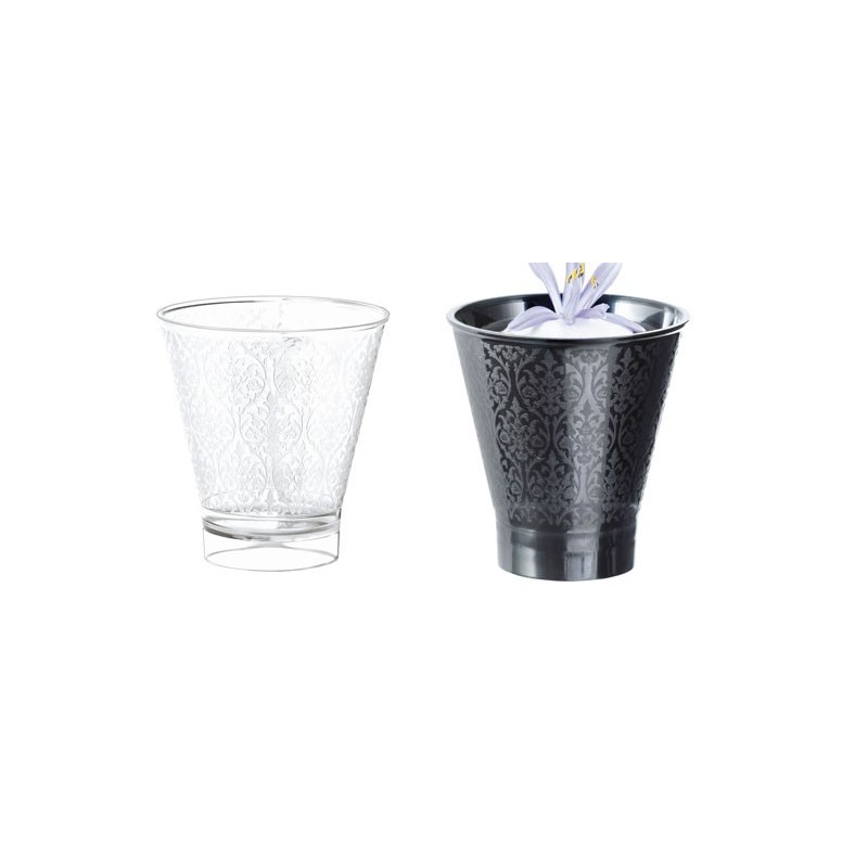 Verrine design baroque, disponible en colris noire ou cristal